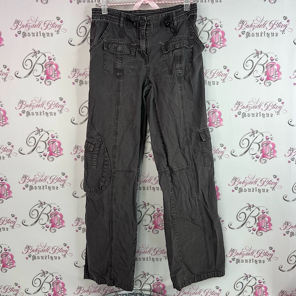 Brandy Melville pants cargos pockets military style Gray Cargo Jeans